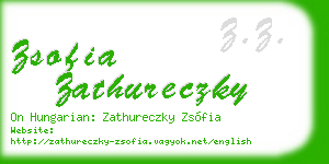 zsofia zathureczky business card